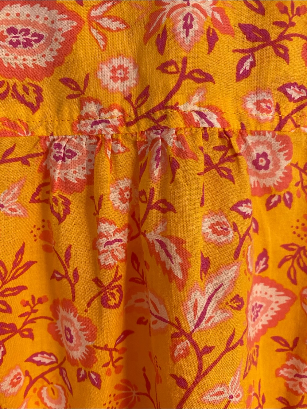 Talbots Plus Floral Button Front Cotton Blouse Botanical Boho Cottagecore 2X - Picture 6 of 10